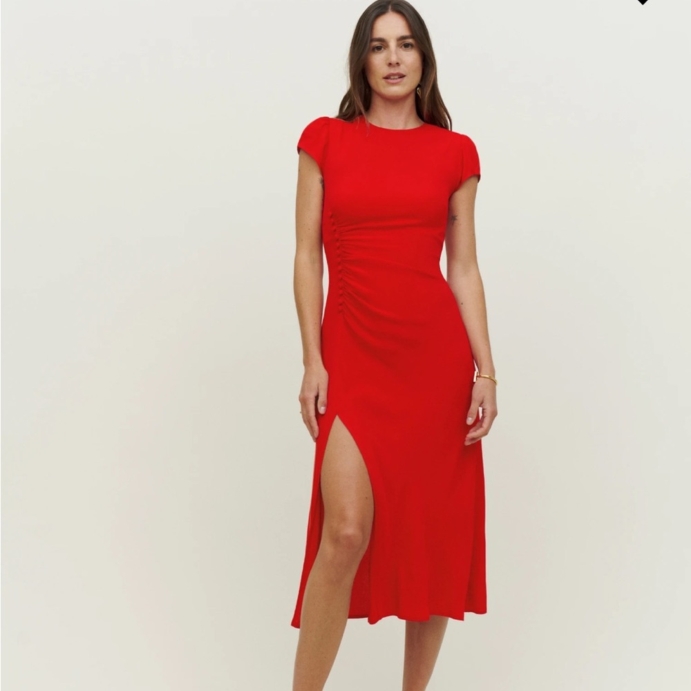Reformation Frasier Dress in Cherry *NEW*